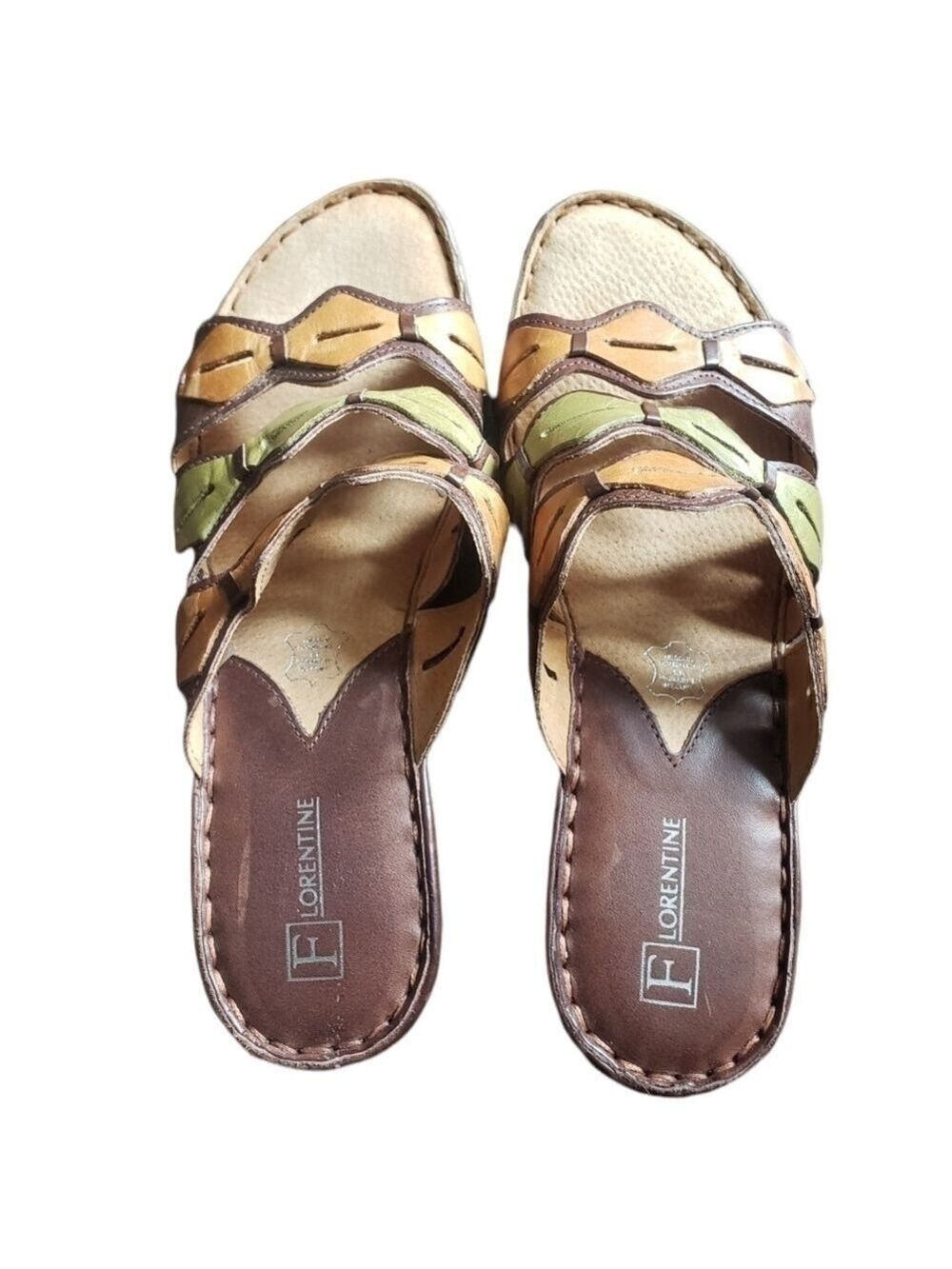 FLORENTINE Multicoloured Leather Slippers